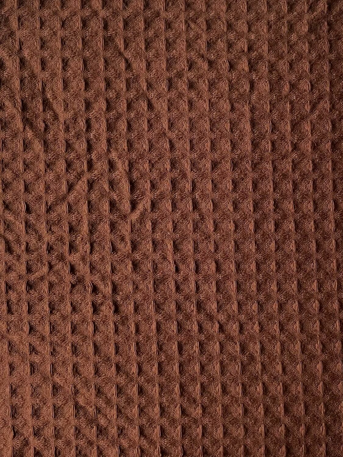 Ткань вафельная шоколадная